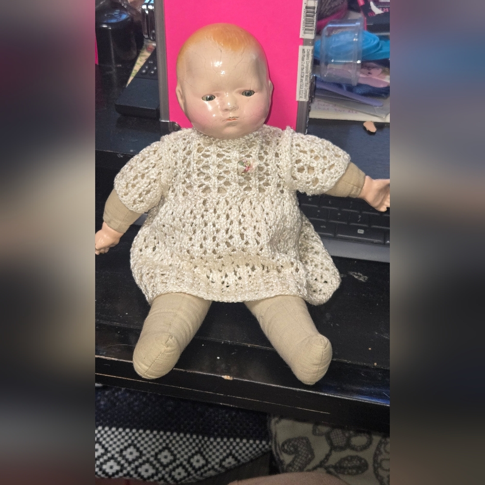 Antique Effanbee Bye Lo Composition Doll